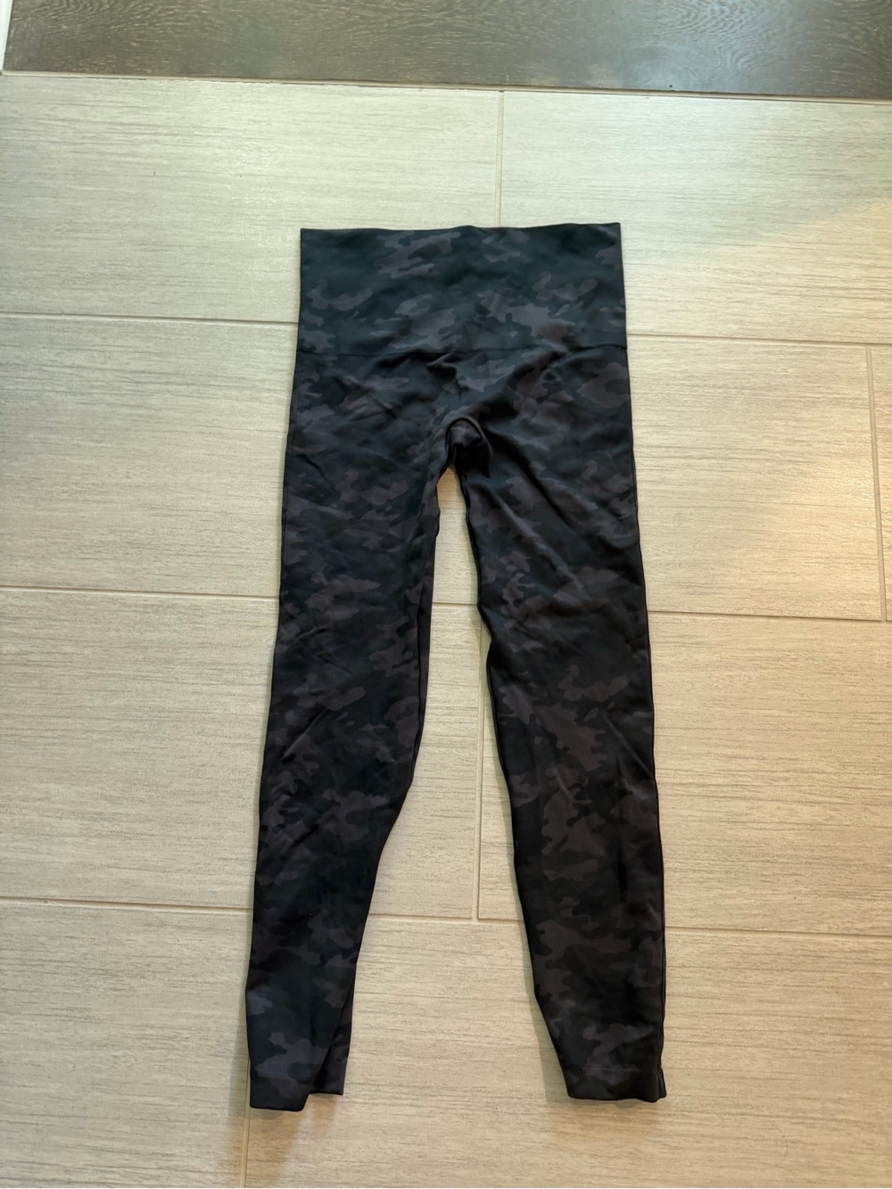 SPANX Black Camo High-Rise Leggings
